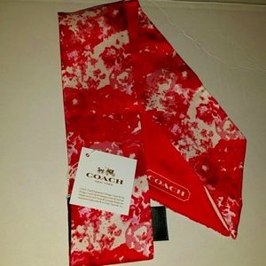 AWESOME COACH PEYTON FLORAL PONY TAIL SCARF SPLASH PRINT w/GIFT BOX